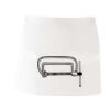 MI003 Colore Italiano Grembiule corto senza tasche 65% poliestere 35% cotone 195gr Thumbnail