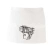 MI003 Colore Italiano Grembiule corto senza tasche 65% poliestere 35% cotone 195gr Thumbnail